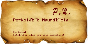 Porkoláb Maurícia névjegykártya